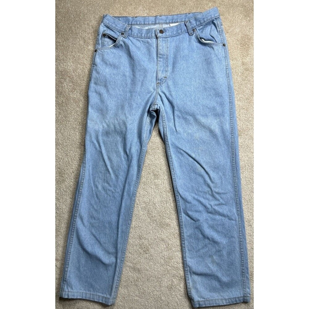 VTG Genuine Roebuck & Company Jeans Men's Sz38x32 Blue Made In USA 100% Cotton